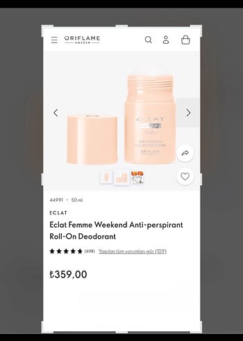 Oriflame Eclat Femme Roll-On Kadın Deodorant - Görsel 4