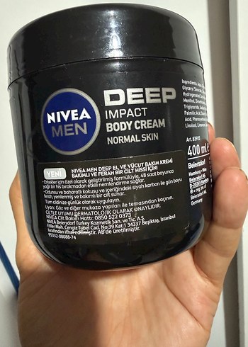Nivea Men Deep Impact El ve Vücut Kremi 400 ML - Görsel 3