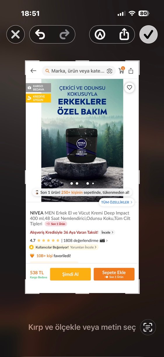 Nivea Men Deep Impact El ve Vücut Kremi 400 ML - Görsel 4