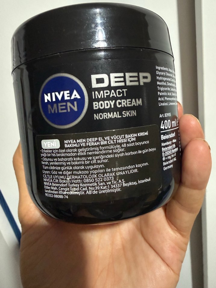 Nivea Men Deep Impact El ve Vücut Kremi 400 ML - Görsel 3