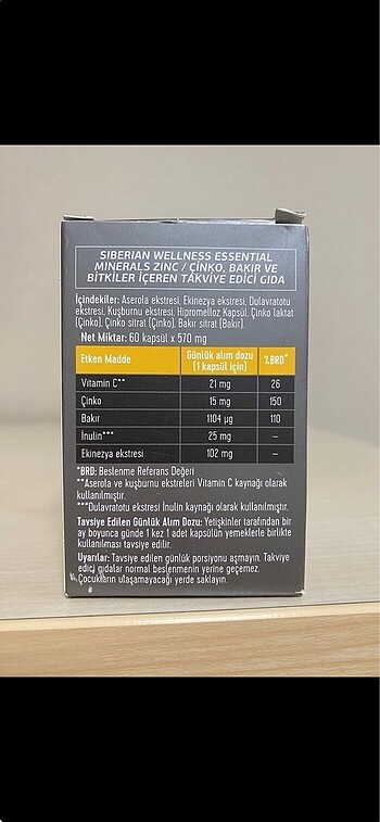  Beden Renk Essential Minerals ZINC ( ÇİNKO )