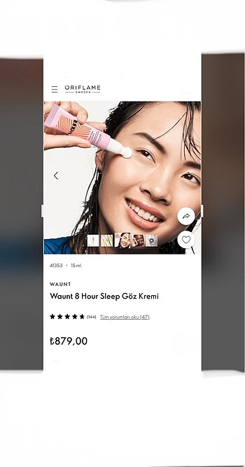 Waunt 8 Hour Sleep Göz Kremi 15 ml - Görsel 6