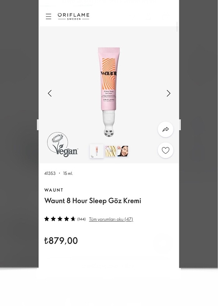 Waunt 8 Hour Sleep Göz Kremi 15 ml - Görsel 2