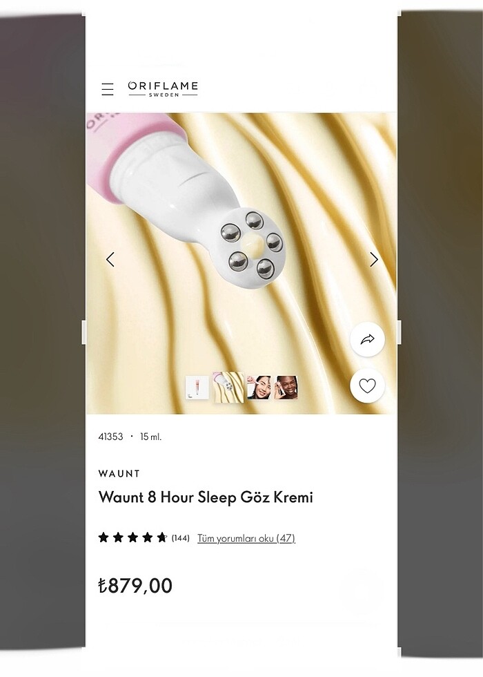 Waunt 8 Hour Sleep Göz Kremi 15 ml - Görsel 4