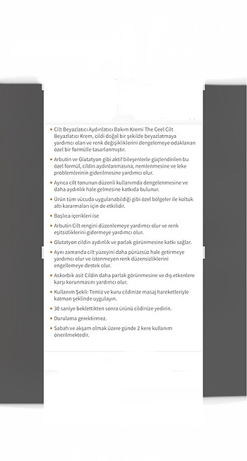The Ceel Cilt Beyazlatıcı Aydınlatıcı Krem - Görsel 7