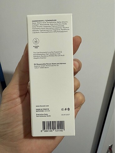 The Ceel Cilt Beyazlatıcı Aydınlatıcı Krem - Görsel 3