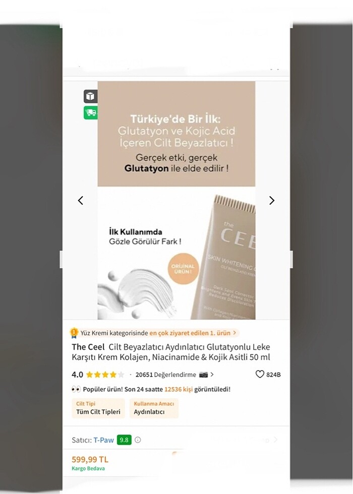 The Ceel Cilt Beyazlatıcı Aydınlatıcı Krem - Görsel 4