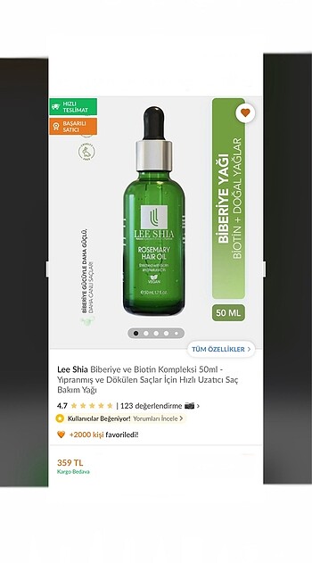 Lee Shia Biberiye ve Biotin Kompleksi 50ml - Görsel 2