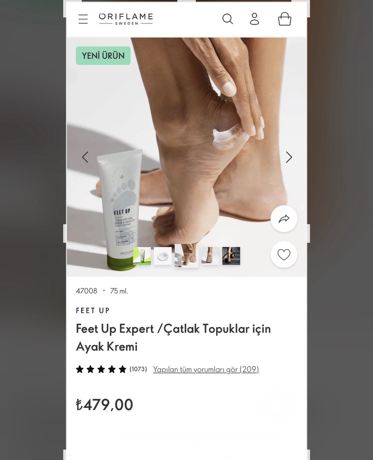 Oriflame Feet Up Ayak Kremi - Görsel 4