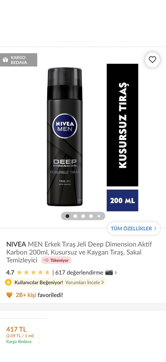 Nivea Men Deep Tıraş Jeli - Görsel 2