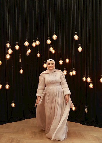 Zara Siklik Ve Rahatlik Pudra Pembe Tesettur Elbise