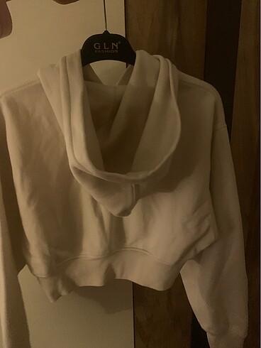 Diğer krem renk crop sweatshırt