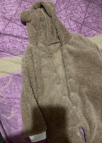 Kahverengi Peluş Bebek Tulumu - Görsel 2