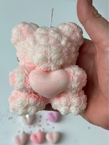 Beden pembe Renk Ayıcık soya wax mum