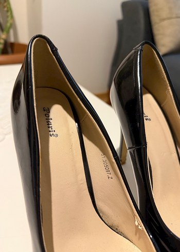 Kadın Siyah Rugan Stiletto Topuklu Ayakkabı - Görsel 2