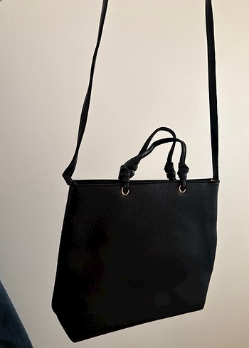 Siyah Deri Kadın Omuz Çantası - Görsel 2