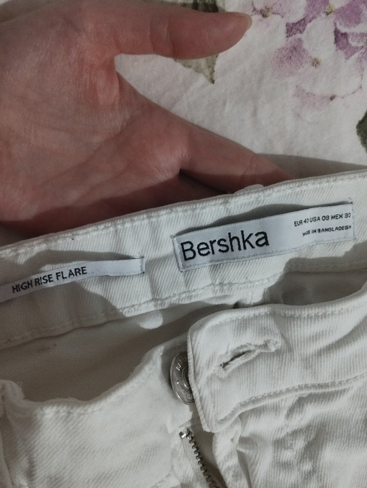 bershka beyaz flare jean - Görsel 4