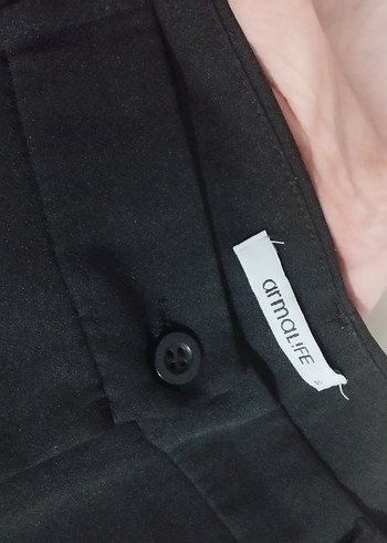 armalife siyah Kadın Midi Kumaş Pantolon - Görsel 3