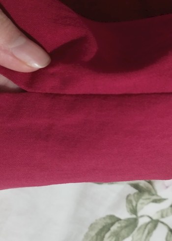 mango bordo esnek kumaş pantolon - Görsel 7