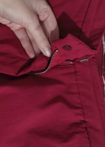 mango bordo esnek kumaş pantolon - Görsel 4