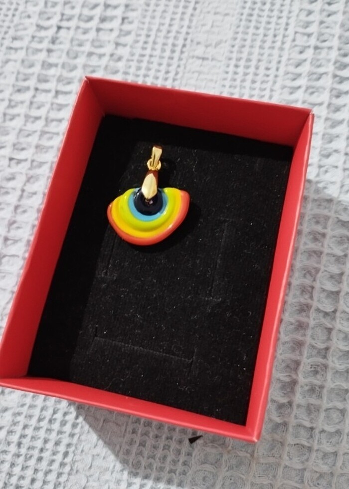 Murano cam nazar boncuğu kolye ucu - Görsel 3