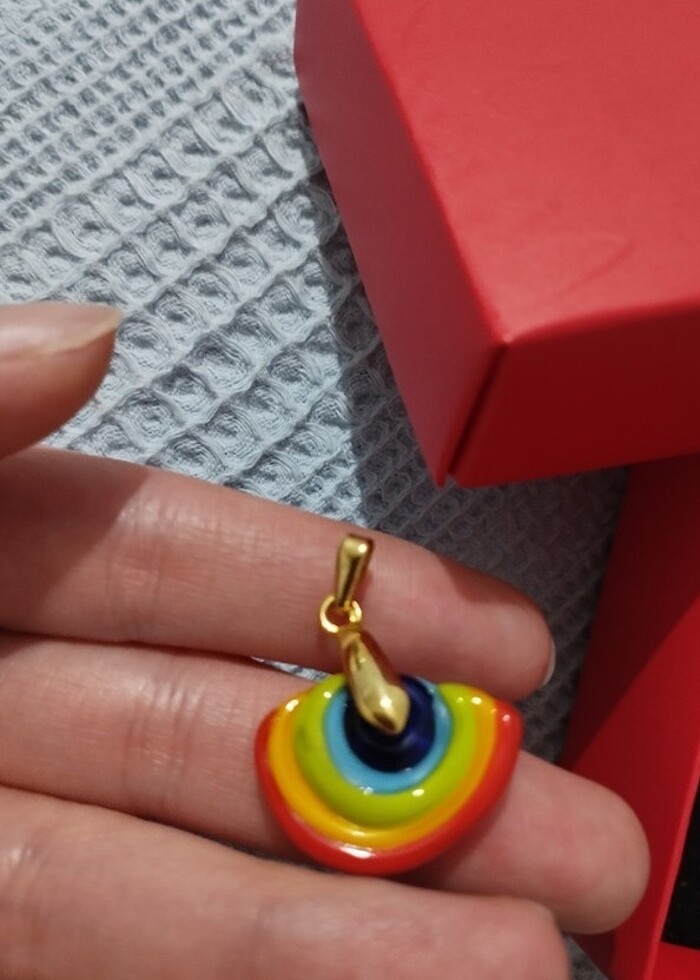 Murano cam nazar boncuğu kolye ucu - Görsel 4