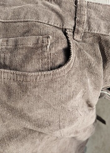 Kahverengi kadife ispanyol paça pantolon - Görsel 7