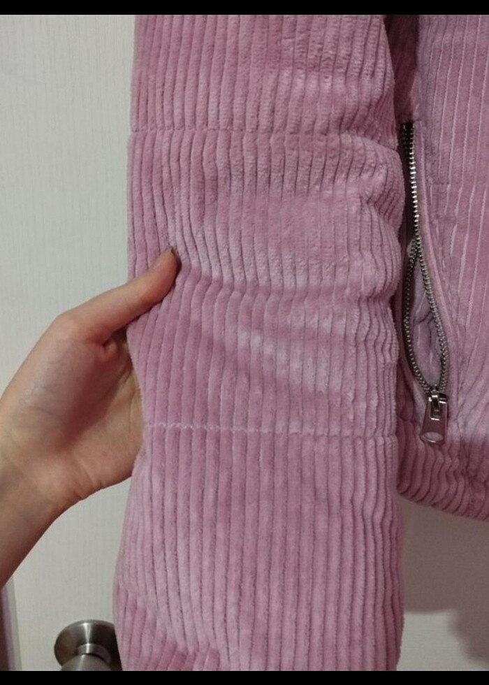 Lc waikiki lila kadife mont ceket - Görsel 2