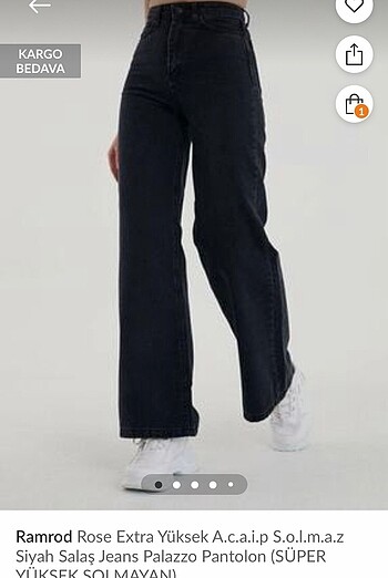 siyah salaş jeans palazzo pantolon