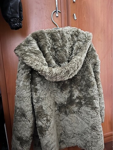 m Beden camel Renk Kürklü kapüşonlu kaban