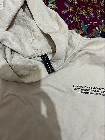Krem rengi swearshirt
