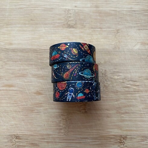 Uzay astronot temalı bant washi tape