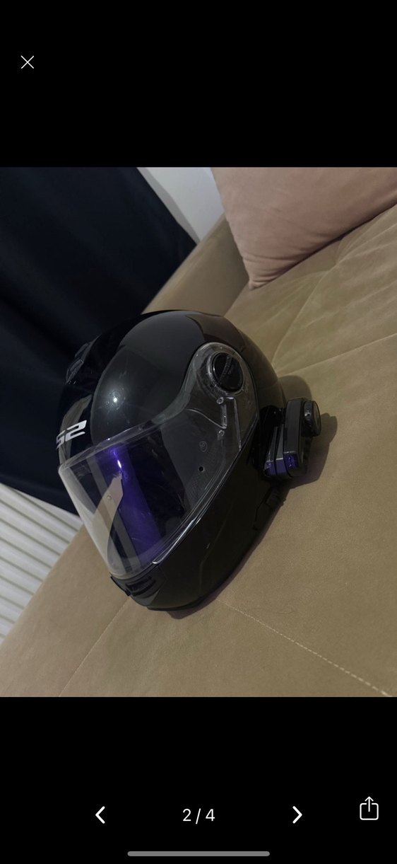 Çene Açılabilir strobe LS2 Motosiklet Kaskı - Görsel 2