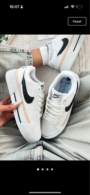 Nike Nike spor ayakkabi duz kalin taban