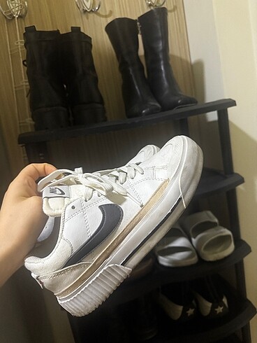 Nike spor ayakkabi duz kalin taban