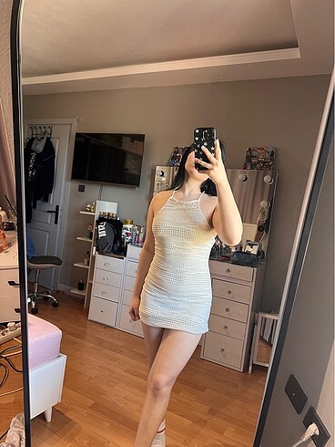 m Beden ten rengi Renk bershka mini elbise