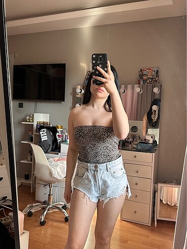 Stradivarius stradivarius leopar crop
