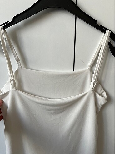 s Beden beyaz Renk Beyaz Çıtçıtlı Askılı Bodysuit