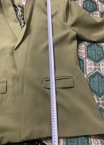 Kahverengi Kuşaklı Uzun Kadın Blazer - Görsel 13