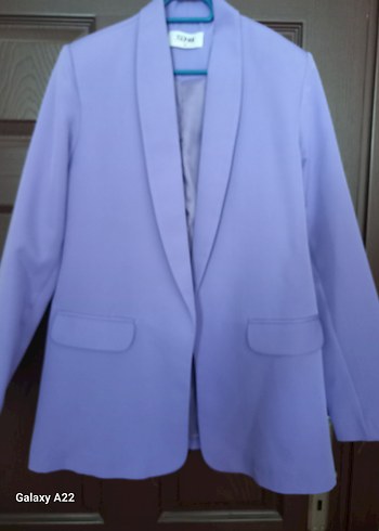 Diğer Mor Düğmeli Kadın Blazer Ceket
