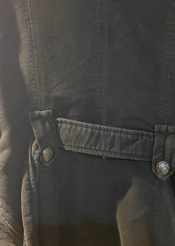 Mango Vintage Siyah Kaban - Görsel 3