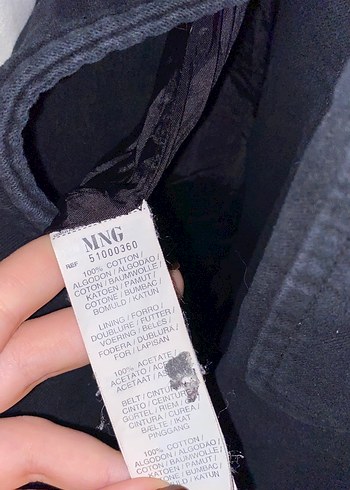 Mango Vintage Siyah Kaban - Görsel 7