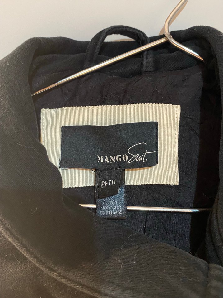 Mango Vintage Siyah Kaban - Görsel 5