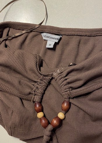 Bohem Tarzı Kahverengi Crop - Görsel 3