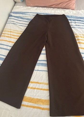 Kadın Kahverengi Drapeli Kumaş Pantolon