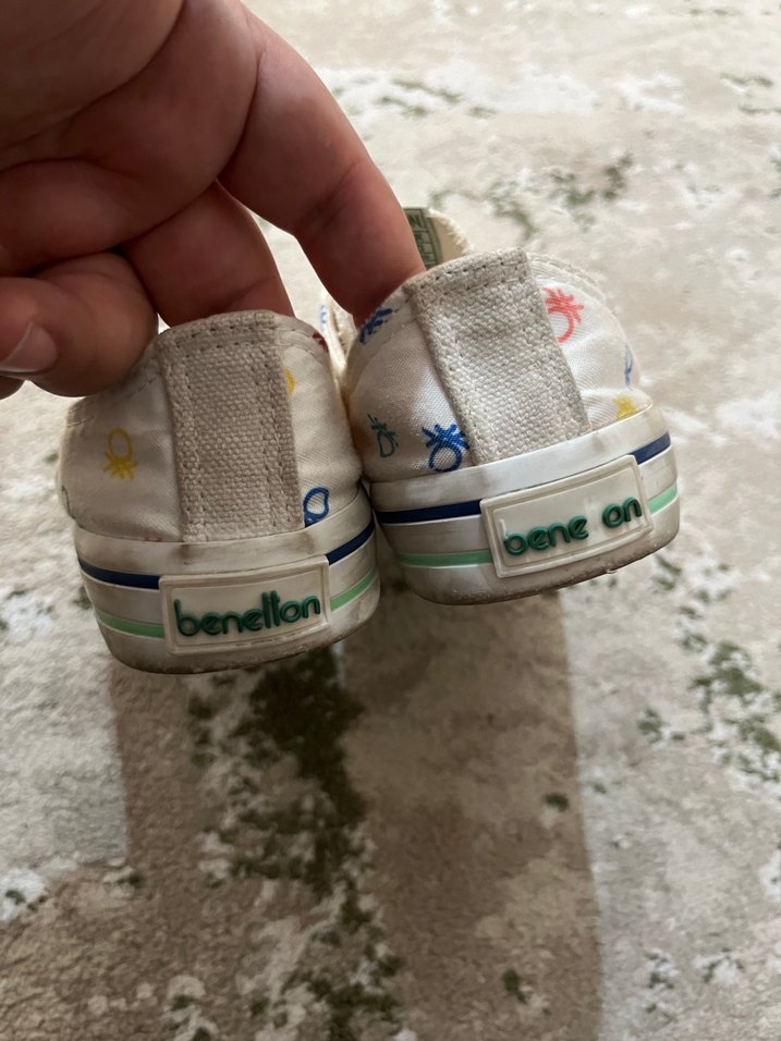 Bağcıklı Beyaz Batik Desenli Kadın Spor Ayakkabı - Görsel 4