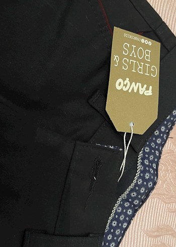 Siyah Kemerli Erkek çocuk pantolon - Görsel 3