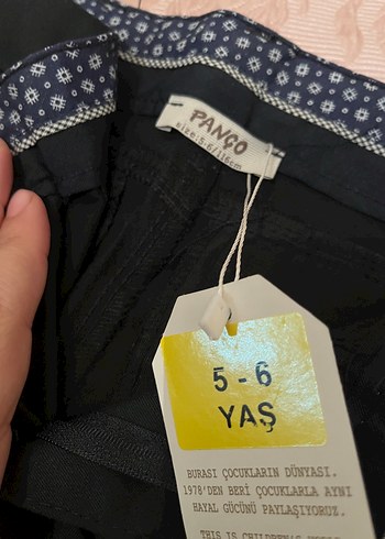 Siyah Kemerli Erkek çocuk pantolon - Görsel 2