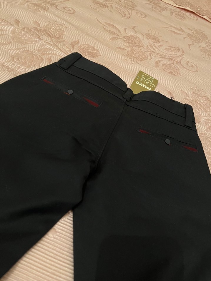 Siyah Kemerli Erkek çocuk pantolon - Görsel 4