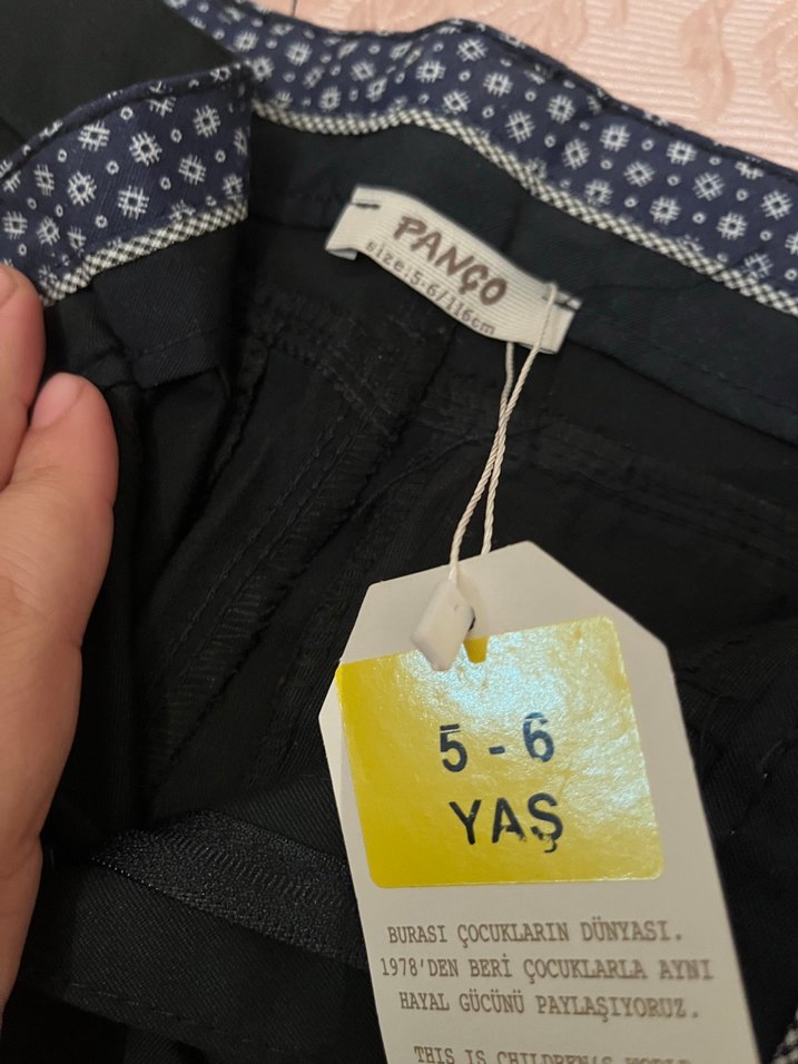 Siyah Kemerli Erkek çocuk pantolon - Görsel 2